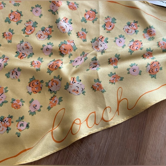 NWT Coach Daisy Silk Diamond Scarf - Picture 1 of 6